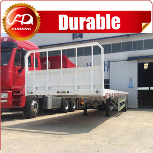 2 Axles 40ft High Bed Container Trailer Truck