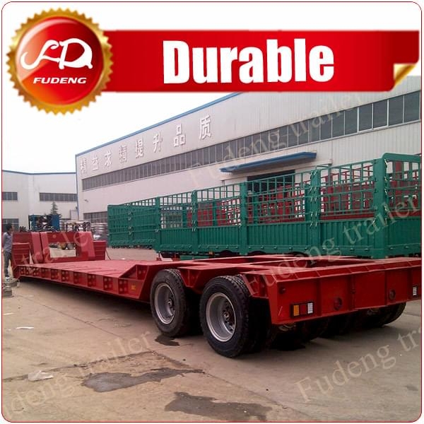 Heavy Machine Transport 3 Line 6 Axle 100 Ton Lowbed Trailer