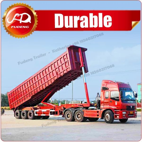 40cbm Sand Stone Transport 60 Ton Tipping Trailer